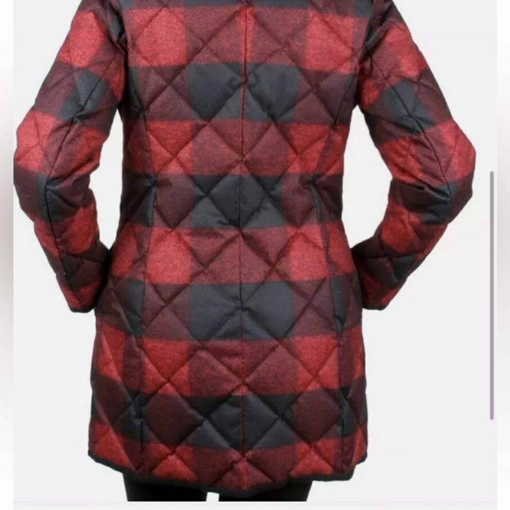 Pendleton Buffalo Check Collared Quilted Mid Length Down Coat EUC! - Picture 2 of 14